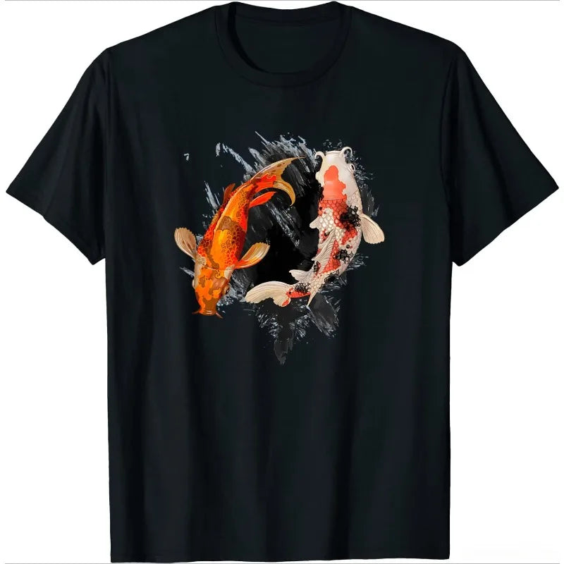 Camiseta de tatuaje japonesa Koi Fish I Koi Carp Pond, japón