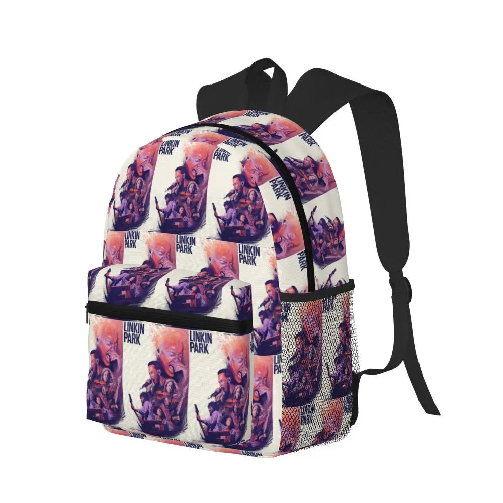 L-Linkin-S P-Park-S Band Mochila para estudiantes Mochila escolar Mochila de viaje para senderismo para niños y niñas Mochila de moda Bolsos de hombro