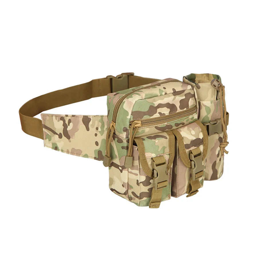 Riñonera Deportiva con Portabotella – Desmontable, para Trekking, Camping y Ciclismo