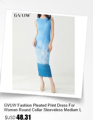 GVUW, vestido plisado para mujer, manga acampanada completa, línea A, volantes empalmados, cuello redondo, fiesta de noche, ropa elegante para mujer 17G4475