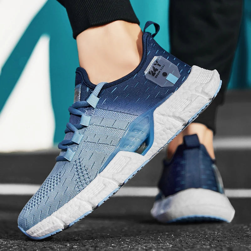 Zapatillas de deporte ligeras a la moda para hombre, zapatos deportivos cómodos y transpirables para caminar, calzado informal para correr, tenis, entrenamiento de gimnasia
