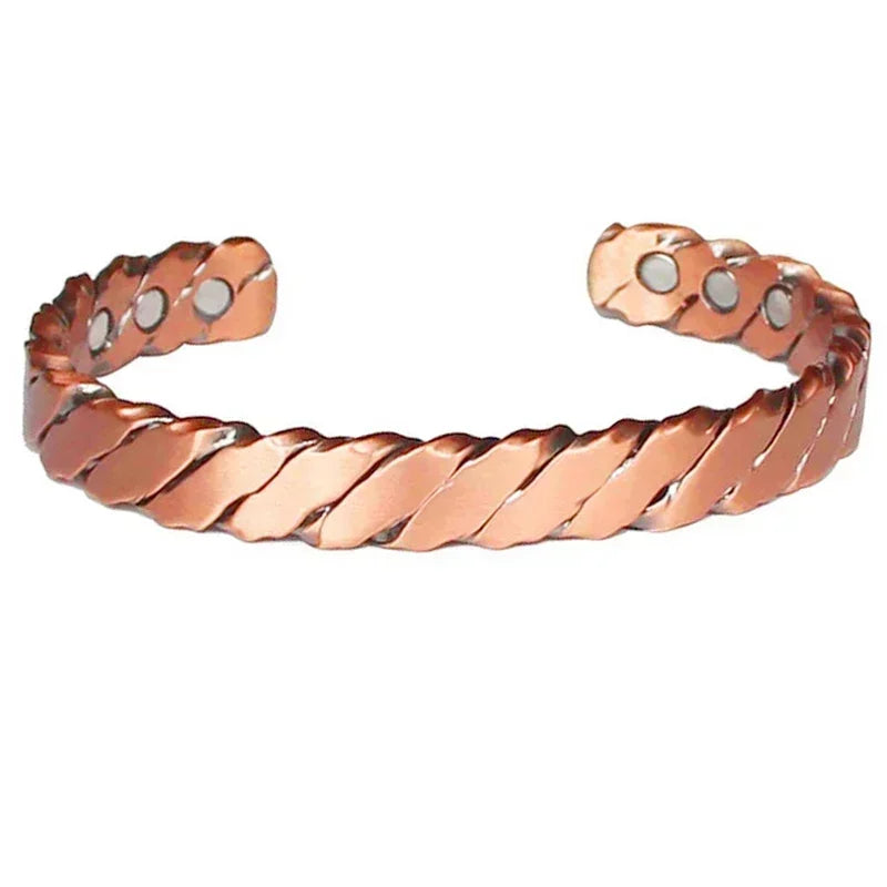 Pulsera magnética de cobre puro para hombres, imanes ajustables para artritis, brazalete para mujeres, terapia, brazaletes de energía para la salud, triangulación de envíos/al por mayor