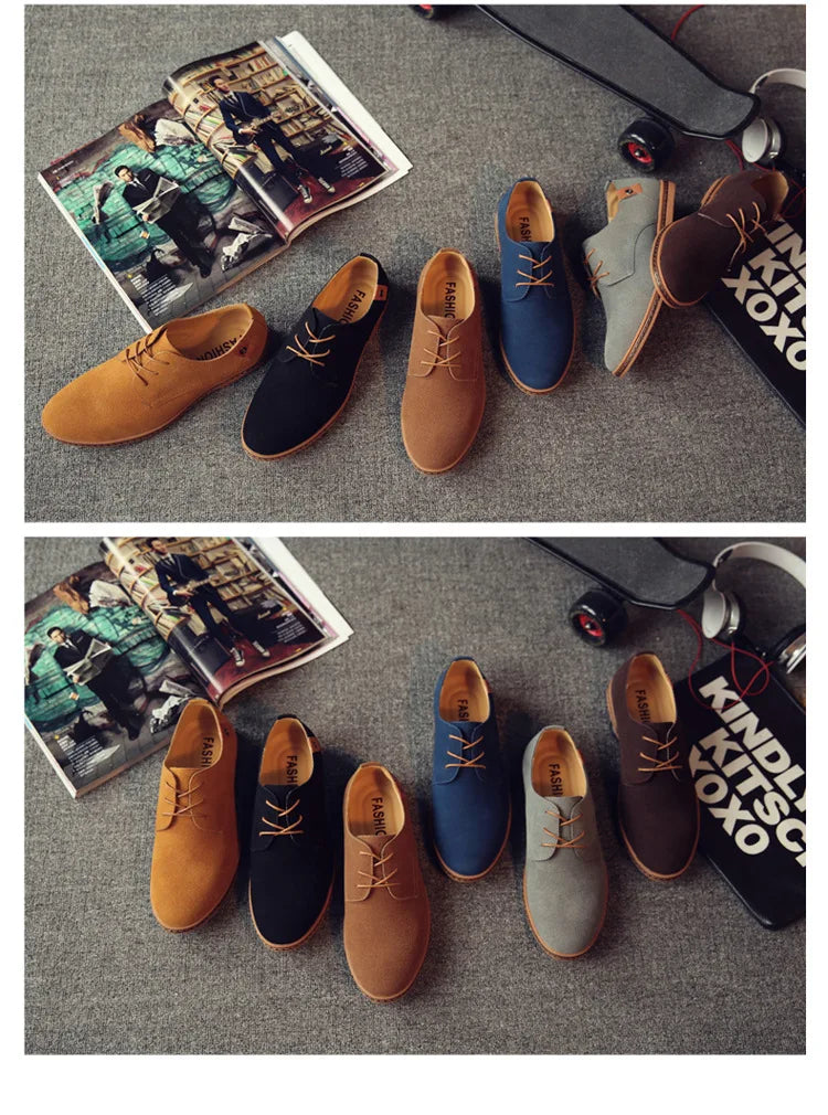Zapatos de Cuero Nuevos 2026 para Hombre, Zapatos Oxford de Lujo para Hombre, Zapatos Casuales de Negocios de Cuero de Gamuza de Alta Calidad, Zapatos de Hombre