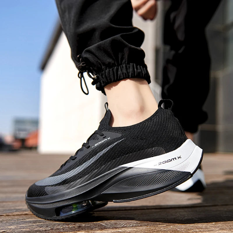 Zapatillas de Running para Hombre con Amortiguación de Aire y Placa de Carbono, Zapatillas Deportivas Ligeras para Mujer para Correr, Gimnasio, Entrenamiento, Parejas