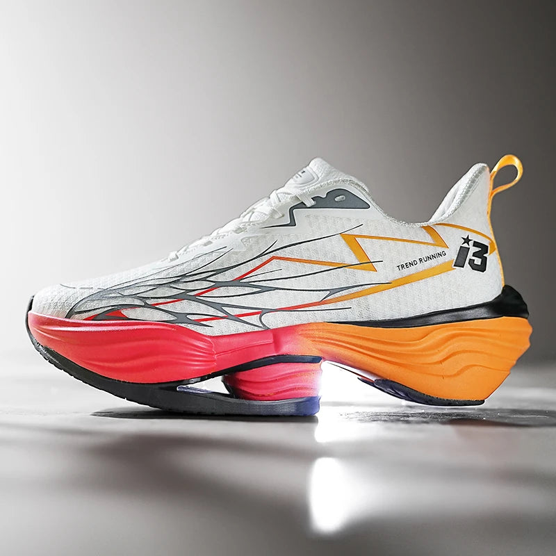 Zapatos deportivos para hombre, zapatillas de deporte para mujer, zapatillas para correr con placa de carbono para maratón, zapatos de entrenamiento de atletismo ligeros que absorben los golpes