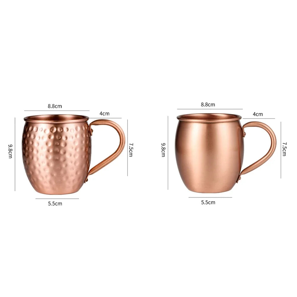 Taza de Cobre Puro de 530 ml, Taza Moscow Mule, Taza para Cócteles, Taza de Cobre Puro para Restaurante, Bar, Bebidas Frías