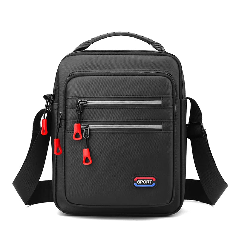 Bolso de hombro minimalista y elegante para hombre, bandolera con múltiples compartimentos de gran capacidad, bolso de hombro duradero para ir al trabajo