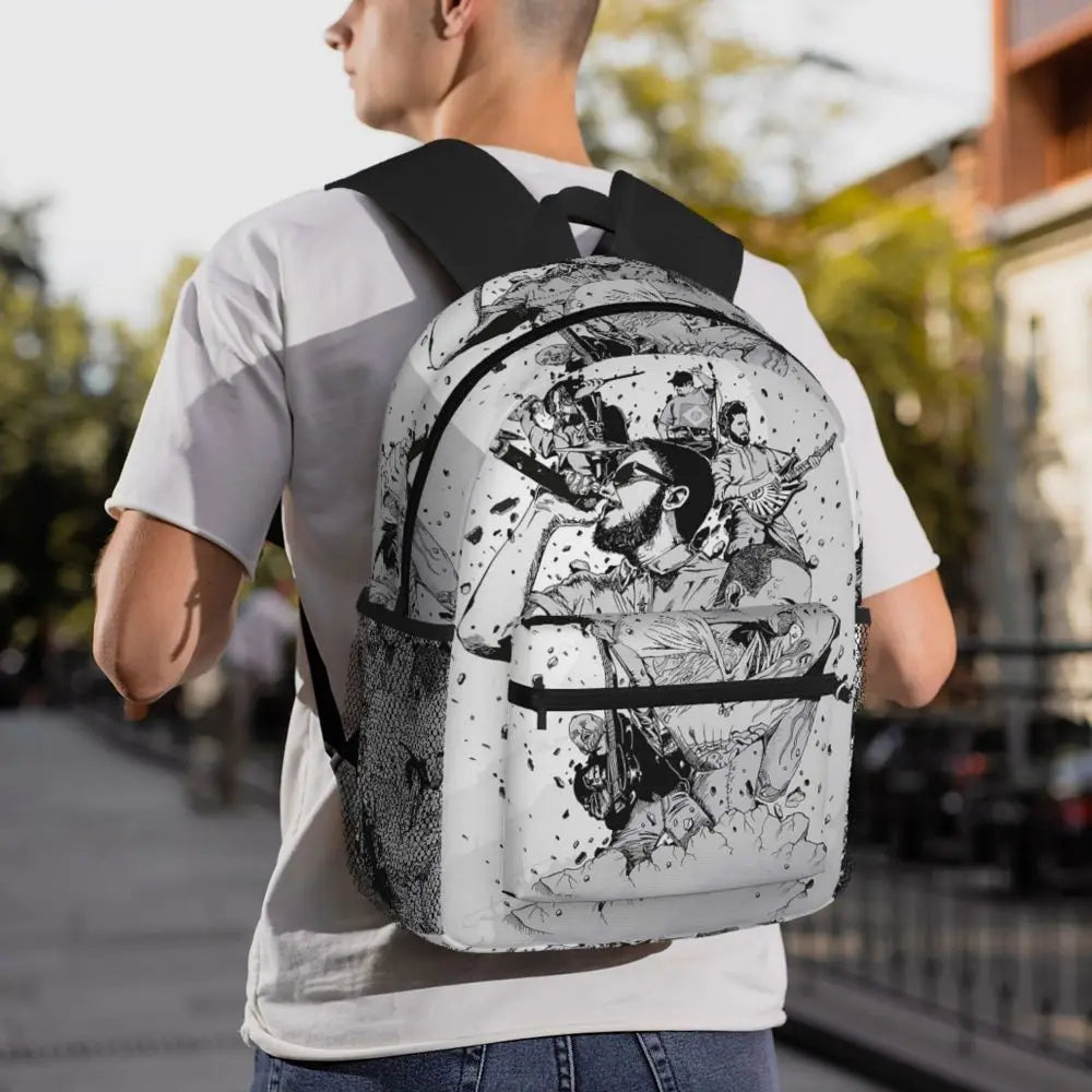 L-Linkin-S P-Park-S Band Mochila para estudiantes Mochila escolar Mochila de viaje para senderismo para niños y niñas Mochila de moda Bolsos de hombro