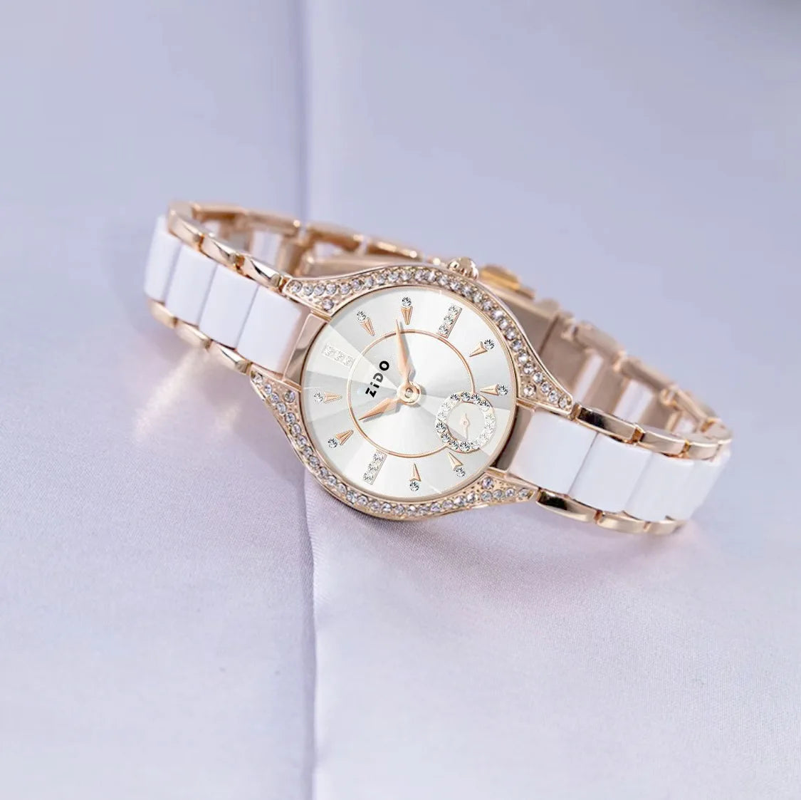 Reloj para Mujer, Marca de Lujo Retro, Resistente al Agua, con Incrustaciones de Diamantes, Acero Inoxidable de Alta Calidad, Reloj de Moda Femenino