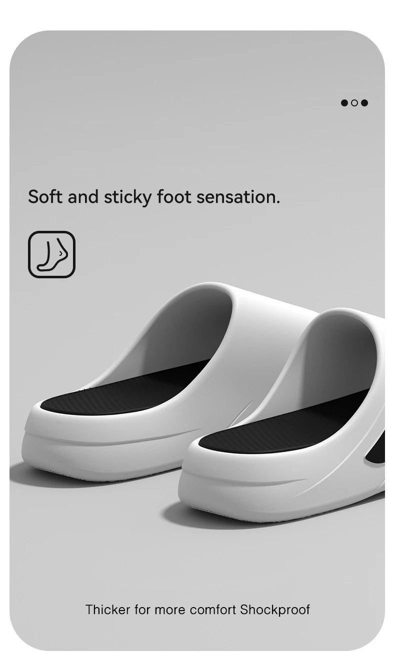 Nuevas zapatillas deslizantes para hombre con un sentido, alto valor estético, uso externo, parte inferior gruesa antideslizante, zapatillas frescas de playa para hombre