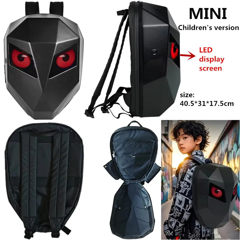 Bolsa LED para motocicleta, Mochila para ciclismo de caballero negro, bolsa para Moto, bolsas para portátiles de 13 pulgadas, Mochila LED, Mochila escolar, bolsa de viaje para bolsillo, Mochila trasera