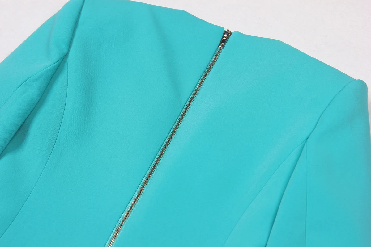 Primavera y otoño nueva moda de alto grado sólido de manga larga Delgado temperamento de viaje social vestido de moda de mujer Blazer