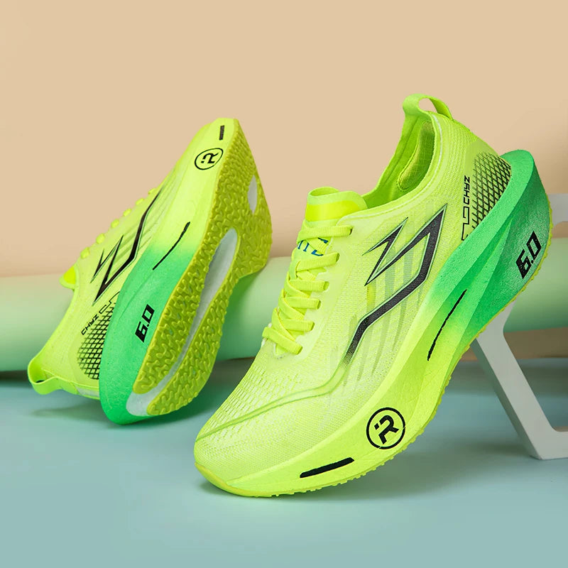 Zapatillas para correr para hombre, zapatillas deportivas para maratón con placa de carbono, transpirables, ligeras, cómodas, antideslizantes, deportivas especiales para mujer