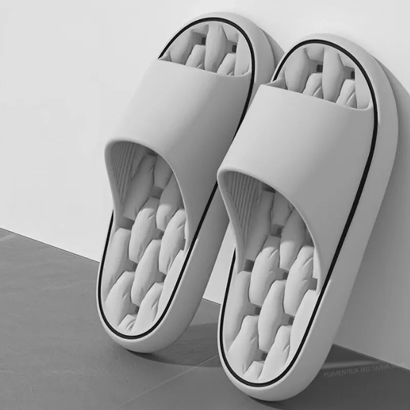 Zapatillas de casa para baño con fugas, zapatilla de ducha de secado rápido, chanclas de playa ligeras y con fugas, toboganes de natación para mujer