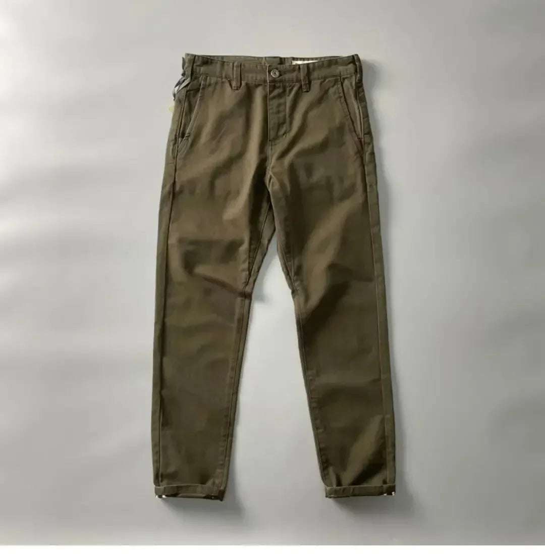 Pantalones Cargo resistentes de algodón puro de estilo americano para hombres, calzado informal de pierna recta holgada antisuciedad y antidesgaste