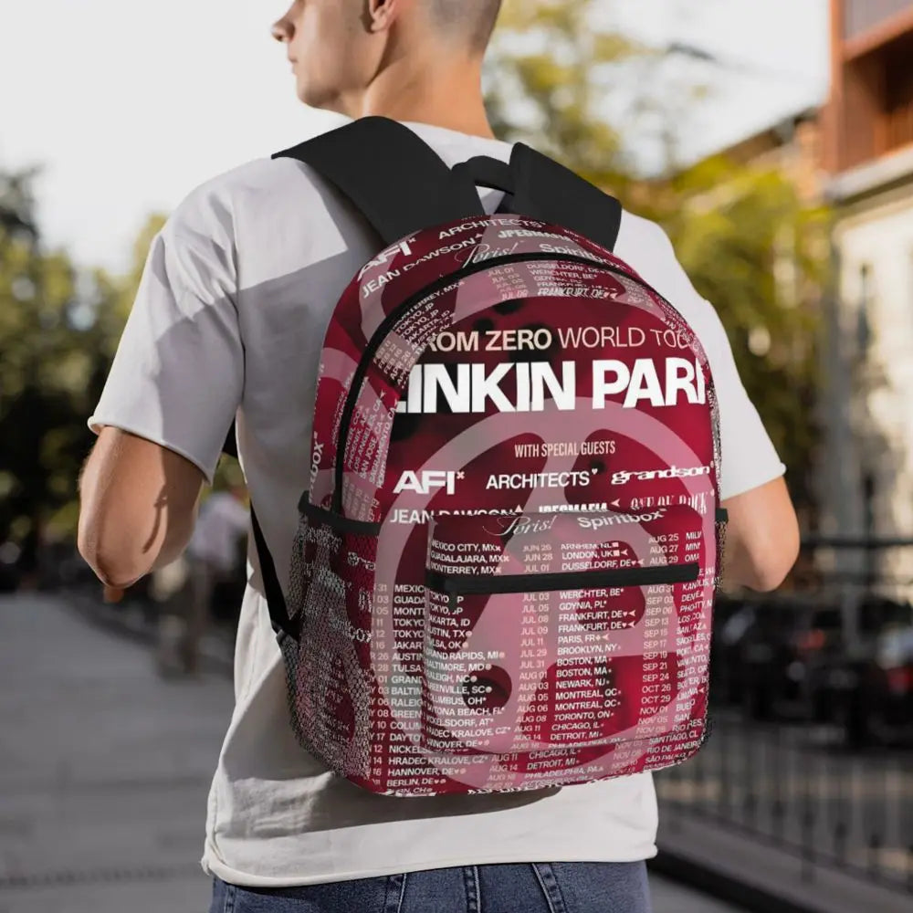 L-Linkin-S P-Park-S Band Mochila para estudiantes Mochila escolar Mochila de viaje para senderismo para niños y niñas Mochila de moda Bolsos de hombro