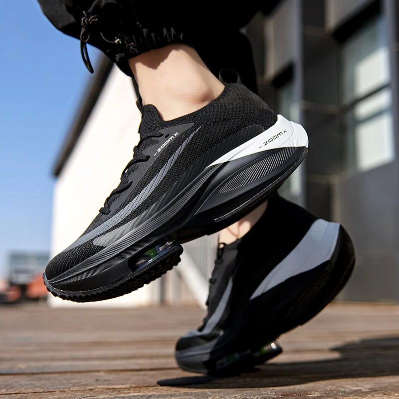 Zapatillas de Running para Hombre con Amortiguación de Aire y Placa de Carbono, Zapatillas Deportivas Ligeras para Mujer para Correr, Gimnasio, Entrenamiento, Parejas
