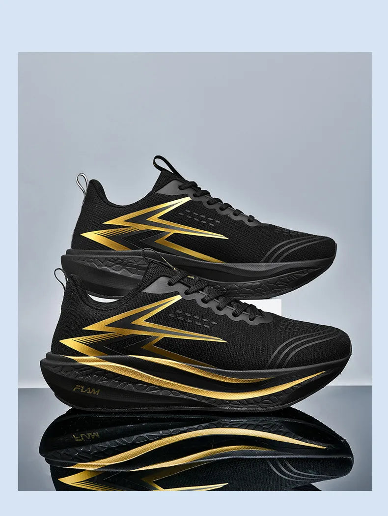 Zapatillas para correr especialidad maratón hombres deportes transpirables ligeros tablero de carbono mujeres cómodas zapatillas deportivas antideslizantes