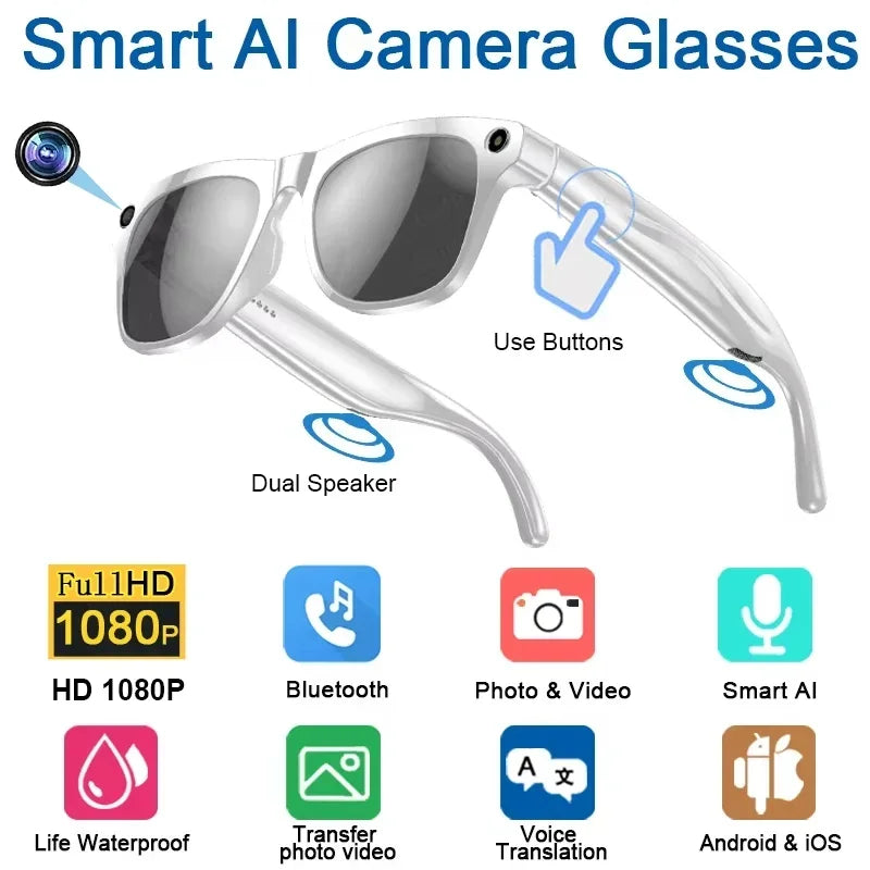 Lentes Inteligentes Lenovo con Cámara 8K, Asistente GPT, Bluetooth y Traducción en Tiempo Real