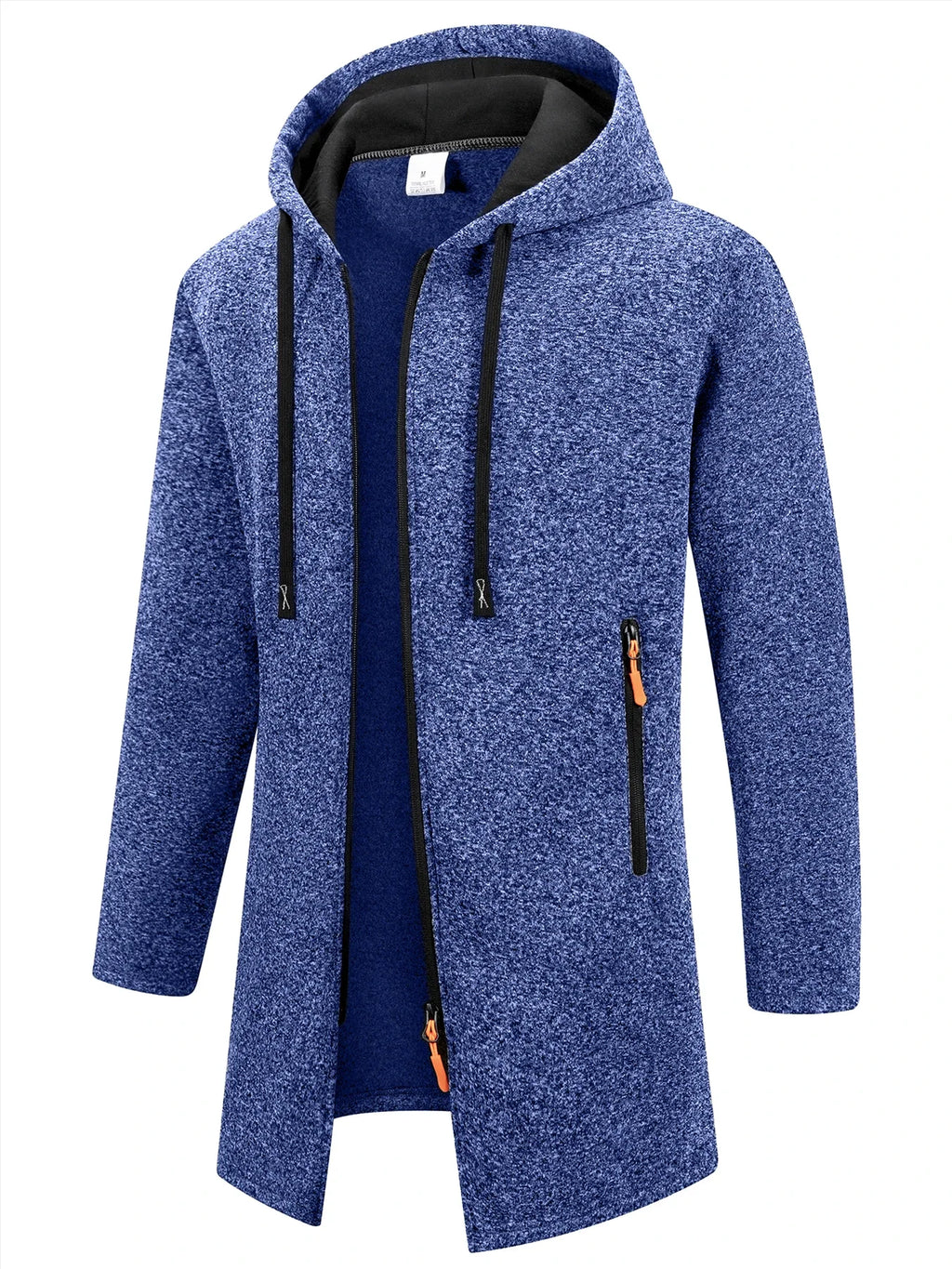 Chaqueta cálida de lana con cremallera para hombre, sudaderas de manga larga con cremallera, chaqueta con capucha, abrigo, ropa de calle cálida, otoño e invierno
