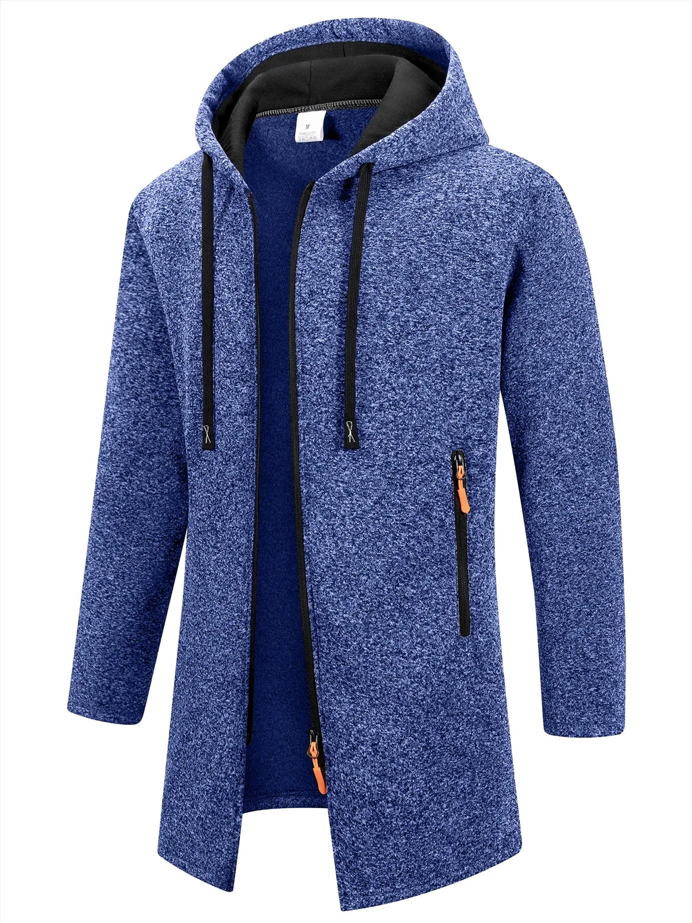 Chaqueta cálida de lana con cremallera para hombre, sudaderas de manga larga con cremallera, chaqueta con capucha, abrigo, ropa de calle cálida, otoño e invierno