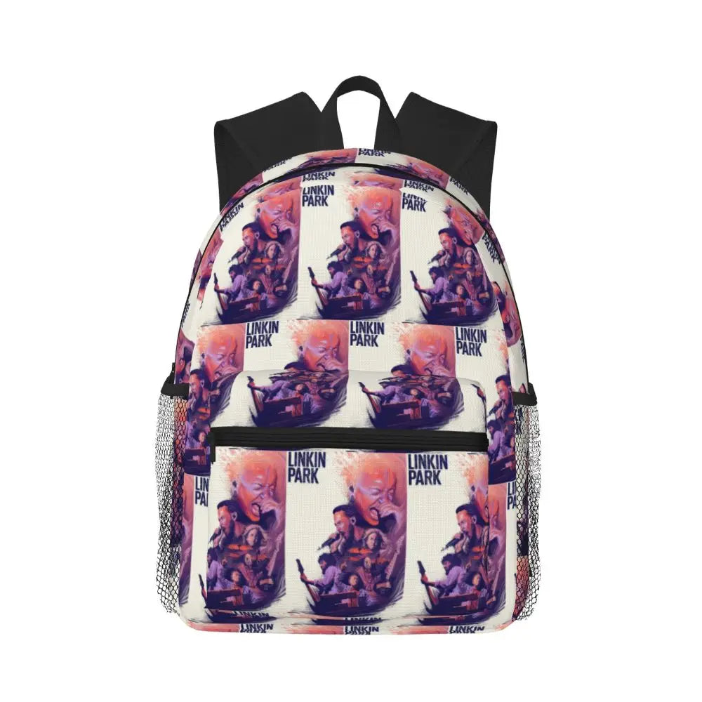 L-Linkin-S P-Park-S Band Mochila para estudiantes Mochila escolar Mochila de viaje para senderismo para niños y niñas Mochila de moda Bolsos de hombro