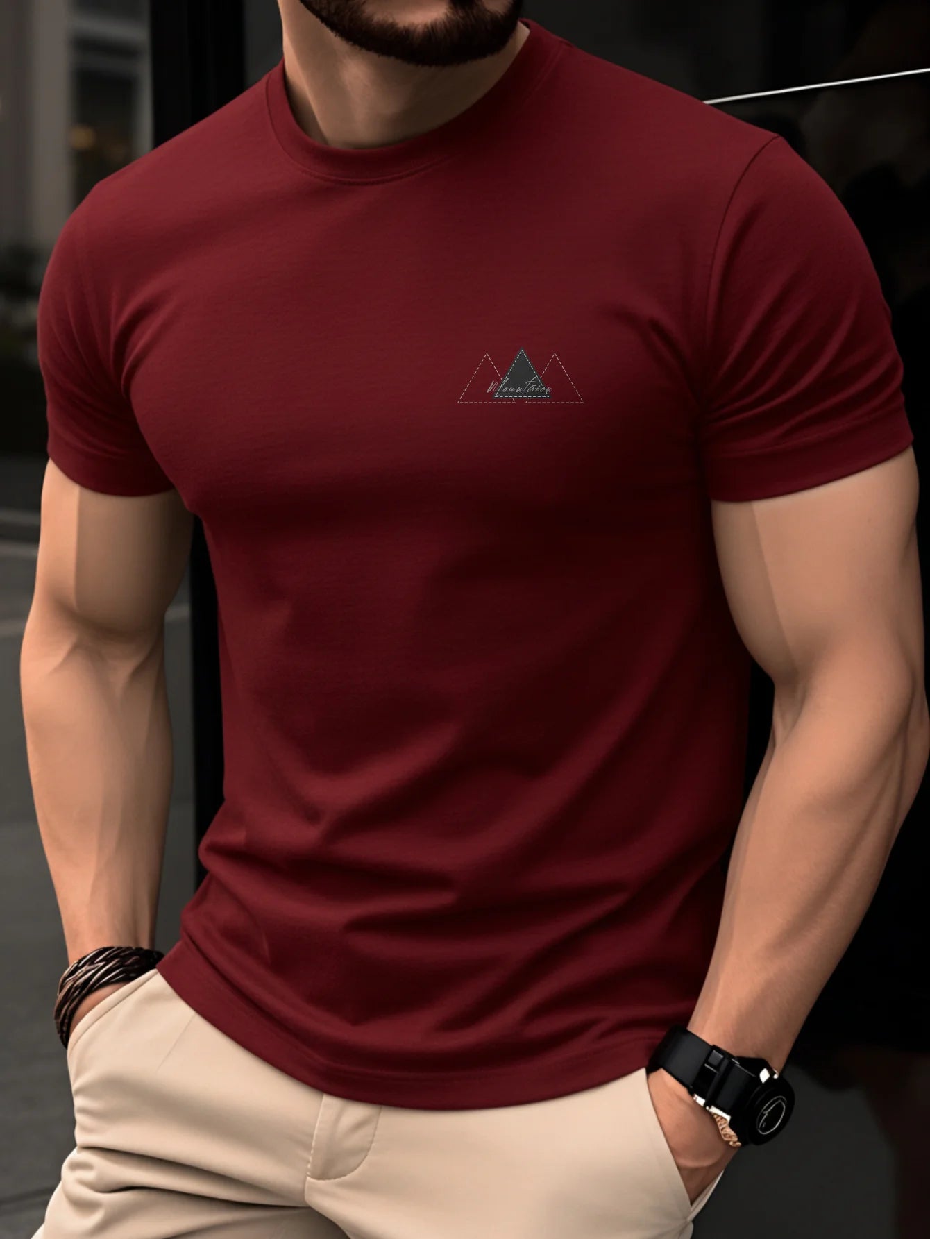 Camiseta de manga corta con cuello redondo para hombre, 100% algodón, informal, holgada, con estampado de letras, cómoda, deportiva, para verano