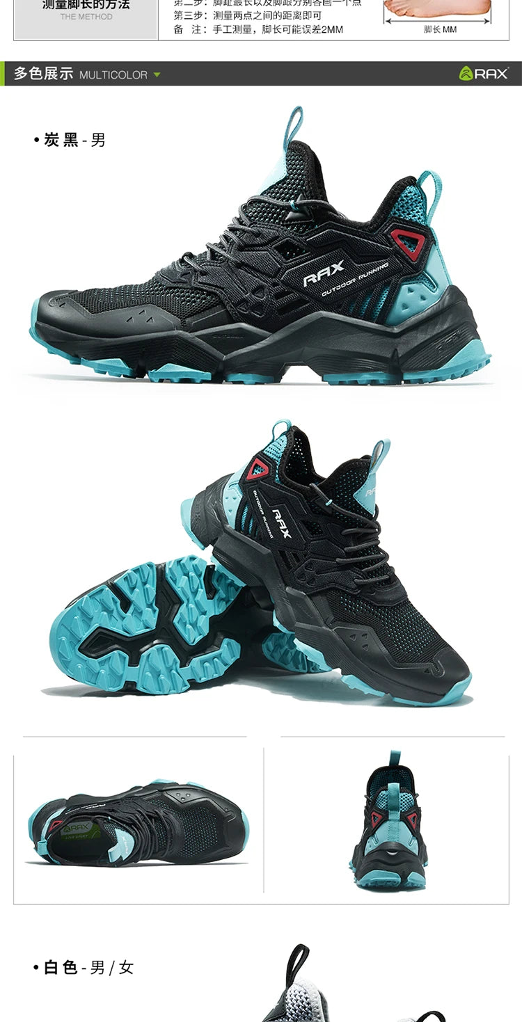 Rax, zapatillas para correr para hombre, zapatos transpirables para correr para mujer, zapatillas ligeras para hombre, zapatos de gimnasio para hombre, zapatos deportivos para exteriores, zapatos masculinos