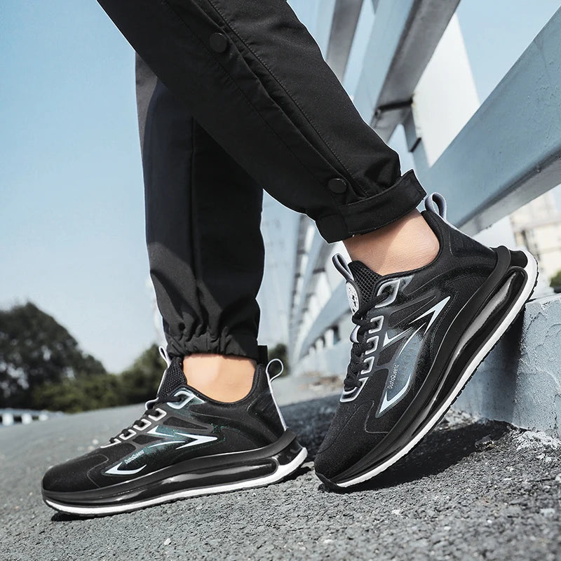 Zapatillas de deporte al aire libre para parejas, zapatos transpirables antideslizantes con amortiguación para correr en carretera, zapatos deportivos para correr para hombres, zapatos informales ligeros para hombres