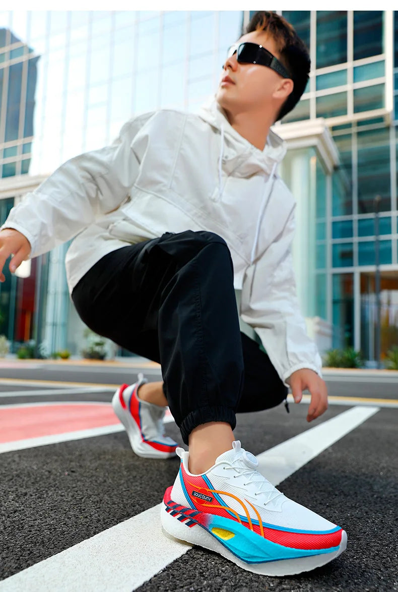 Zapatillas para Correr Profesionales con Placa de Carbono para Fitness, Maratón, Deportivas Ligeras para Hombre, Cómodas y Antideslizantes para Mujer