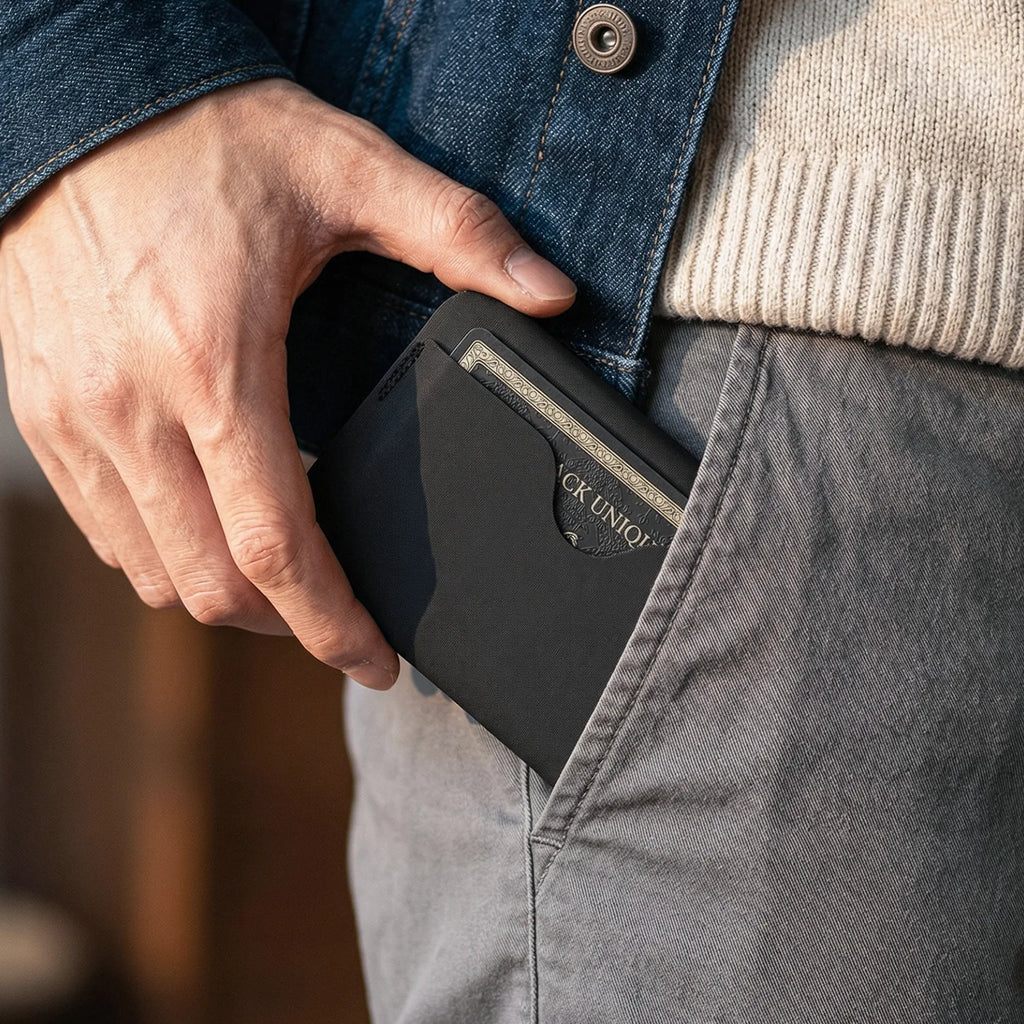 Cartera Magnética Plegable Mini EDC Ultraligera y Portátil, Monedero Multifuncional para Hombres y Mujeres, Tarjetero Delgado Bifold para Identificación