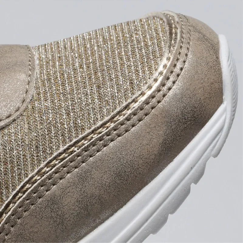 Zapatos vulcanizados para mujer con aumento de altura, zapatos ligeros y transpirables para caminar, zapatos de plataforma para mujer, zapatillas de deporte con cuña hechas a mano