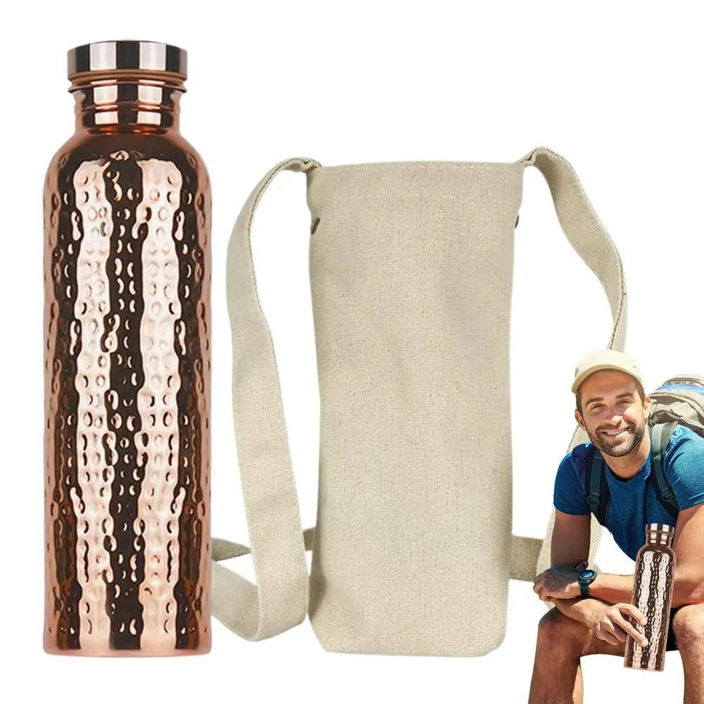 Botella de cobre a prueba de fugas, botella de agua de cobre con aislamiento, taza portátil a prueba de fugas de 27Oz para gimnasio, Camping, viajes, trabajo de hidratación