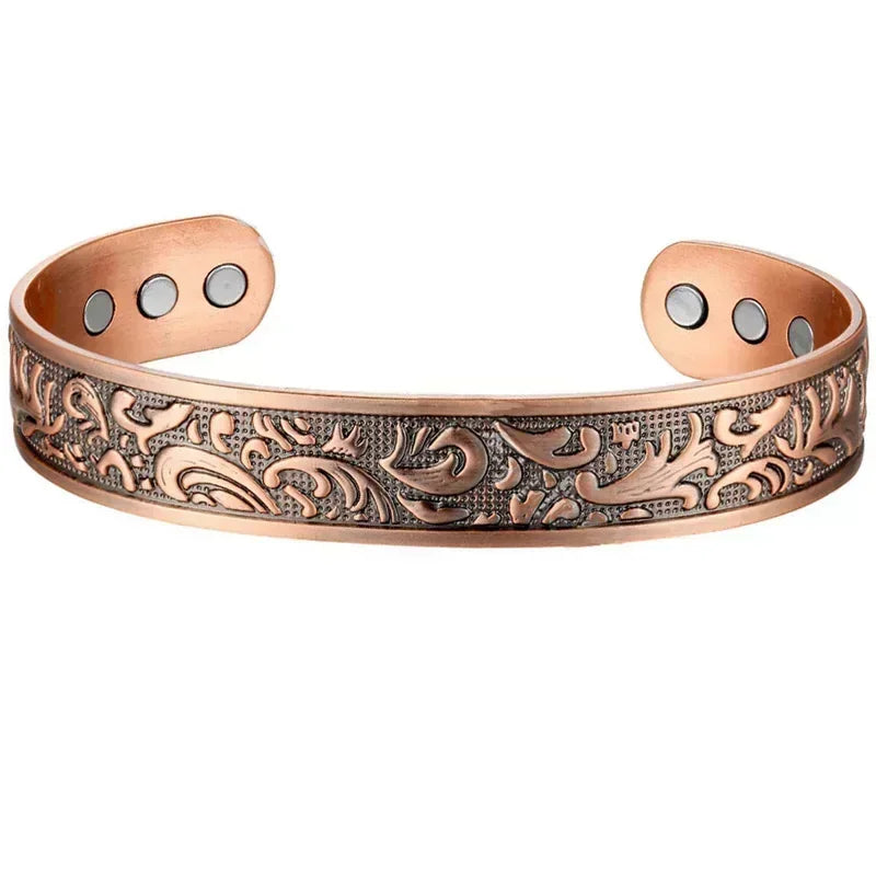 Pulsera magnética de cobre puro para hombres, imanes ajustables para artritis, brazalete para mujeres, terapia, brazaletes de energía para la salud, triangulación de envíos/al por mayor