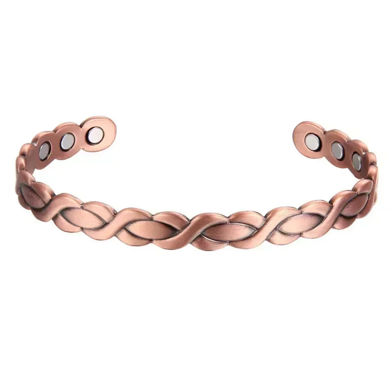 Pulsera magnética de cobre puro para hombres, imanes ajustables para artritis, brazalete para mujeres, terapia, brazaletes de energía para la salud, triangulación de envíos/al por mayor