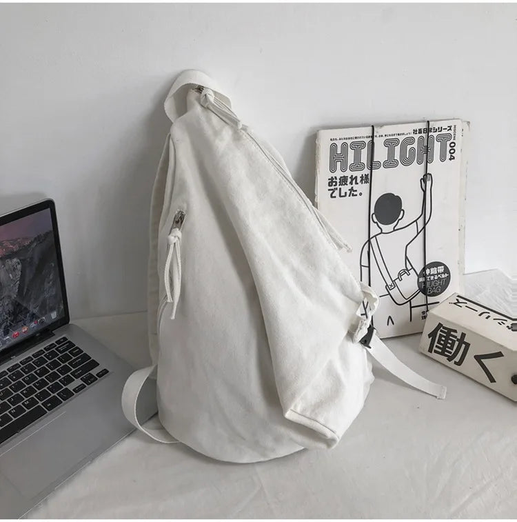 Mochila de lona de estilo japonés informal y a la moda para estudiantes de secundaria y universitarios mochila para mujeres 가mochilas masculinas