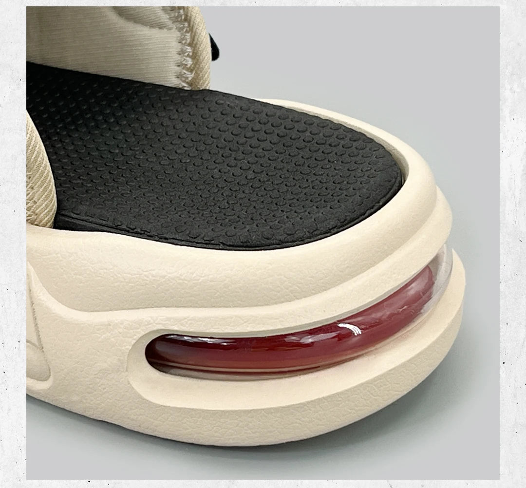 Zapatillas de Hombre con diseño de cojín de aire, novedad de verano, Zapatillas deportivas antideslizantes suaves de PVC para Hombre, Chanclas para Hombre