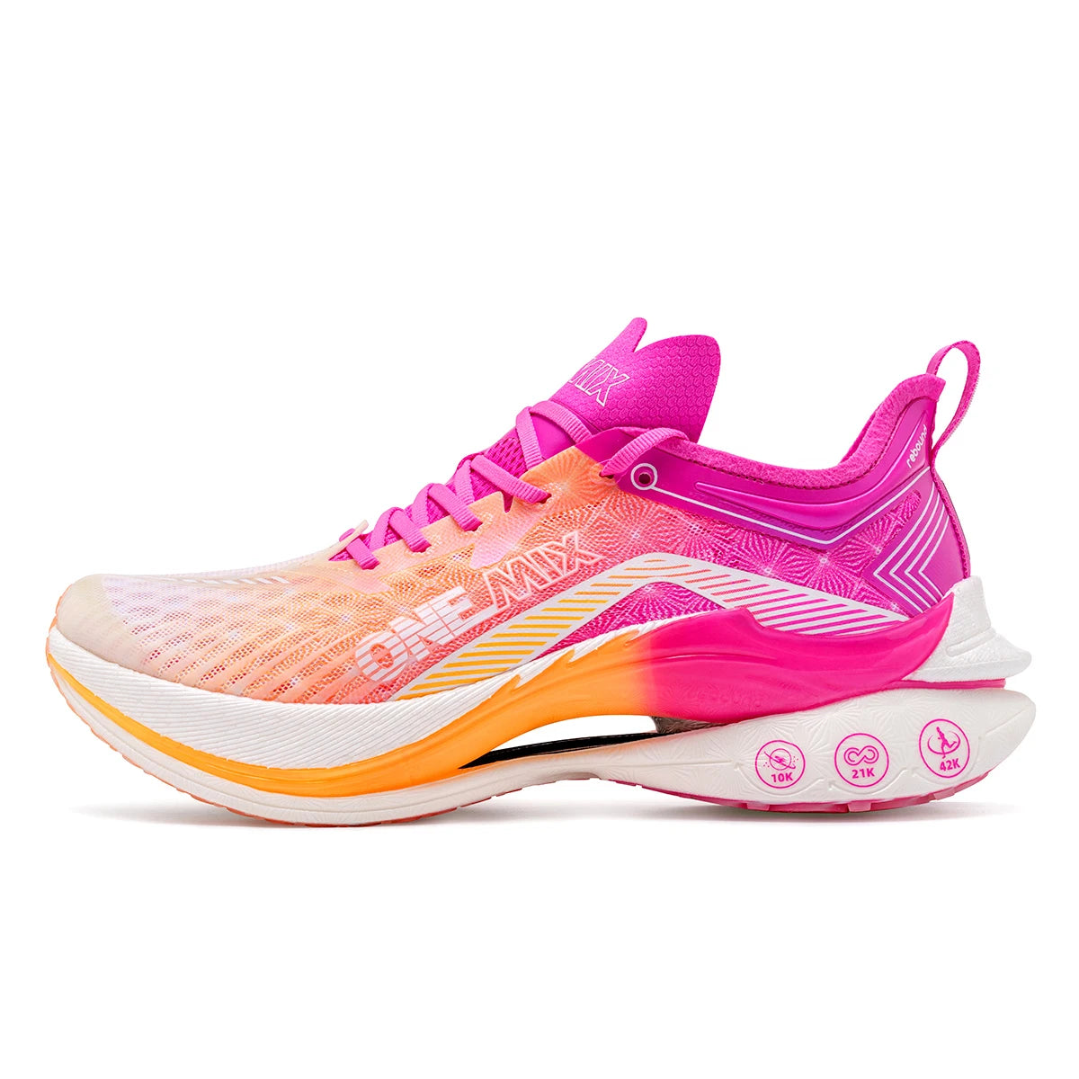ONEMIX Trail Racing zapatillas para correr cojín malla transpirable estable usable placa de carbono al aire libre maratón deporte entrenamiento zapatillas