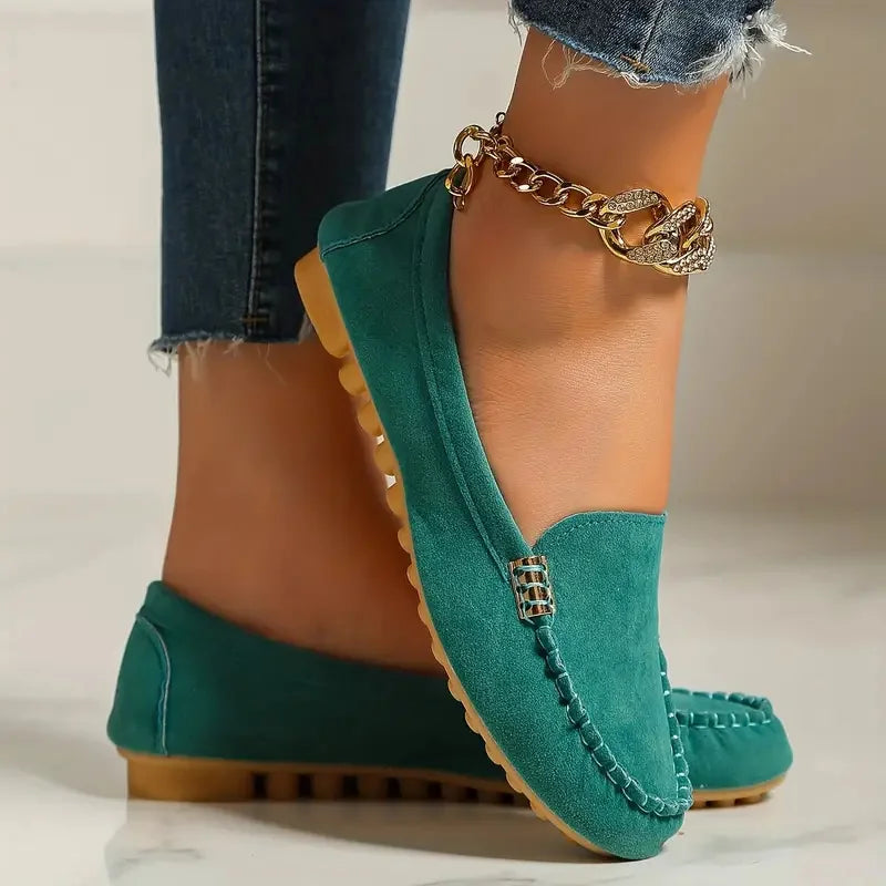 Mocasines De primavera y otoño, zapatillas resistentes al desgaste, Zapatos informales para Mujer, mocasines planos suaves antideslizantes a la moda, Zapatos De Mujer