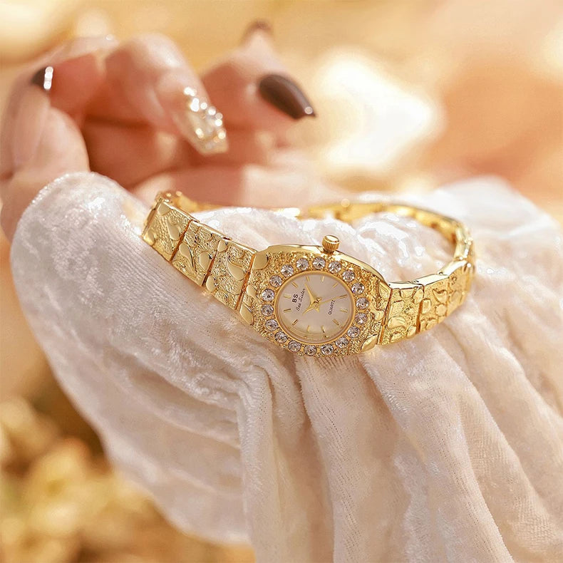 Relojes Bee Sister para mujer, novia, relojes de cuarzo para mujer, nicho de lujo, resistente al agua, reloj de pulsera elegante para mujer
