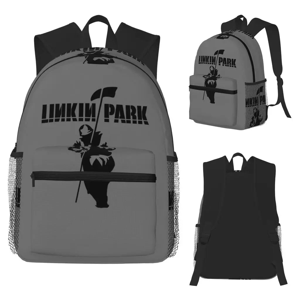 L-Linkin-S P-Park-S Band Mochila para estudiantes Mochila escolar Mochila de viaje para senderismo para niños y niñas Mochila de moda Bolsos de hombro