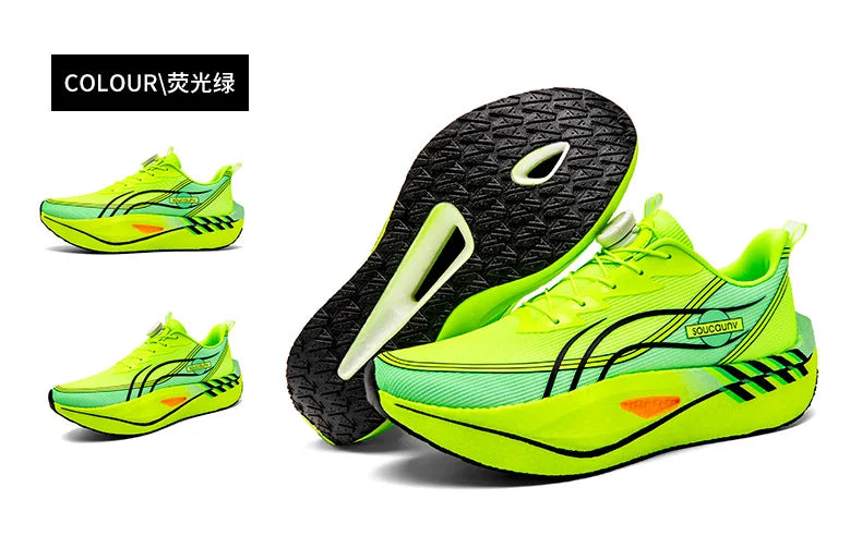 Zapatillas para Correr Profesionales con Placa de Carbono para Fitness, Maratón, Deportivas Ligeras para Hombre, Cómodas y Antideslizantes para Mujer