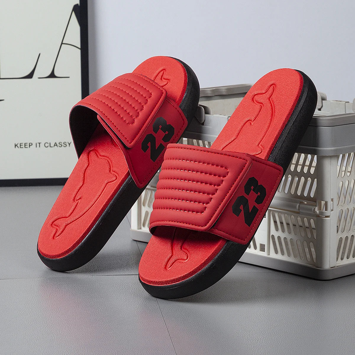 Chanclas transpirables de verano para hombre, zapatillas ligeras de secado rápido, cómodas chanclas para interiores y exteriores, zapatos de playa impermeables