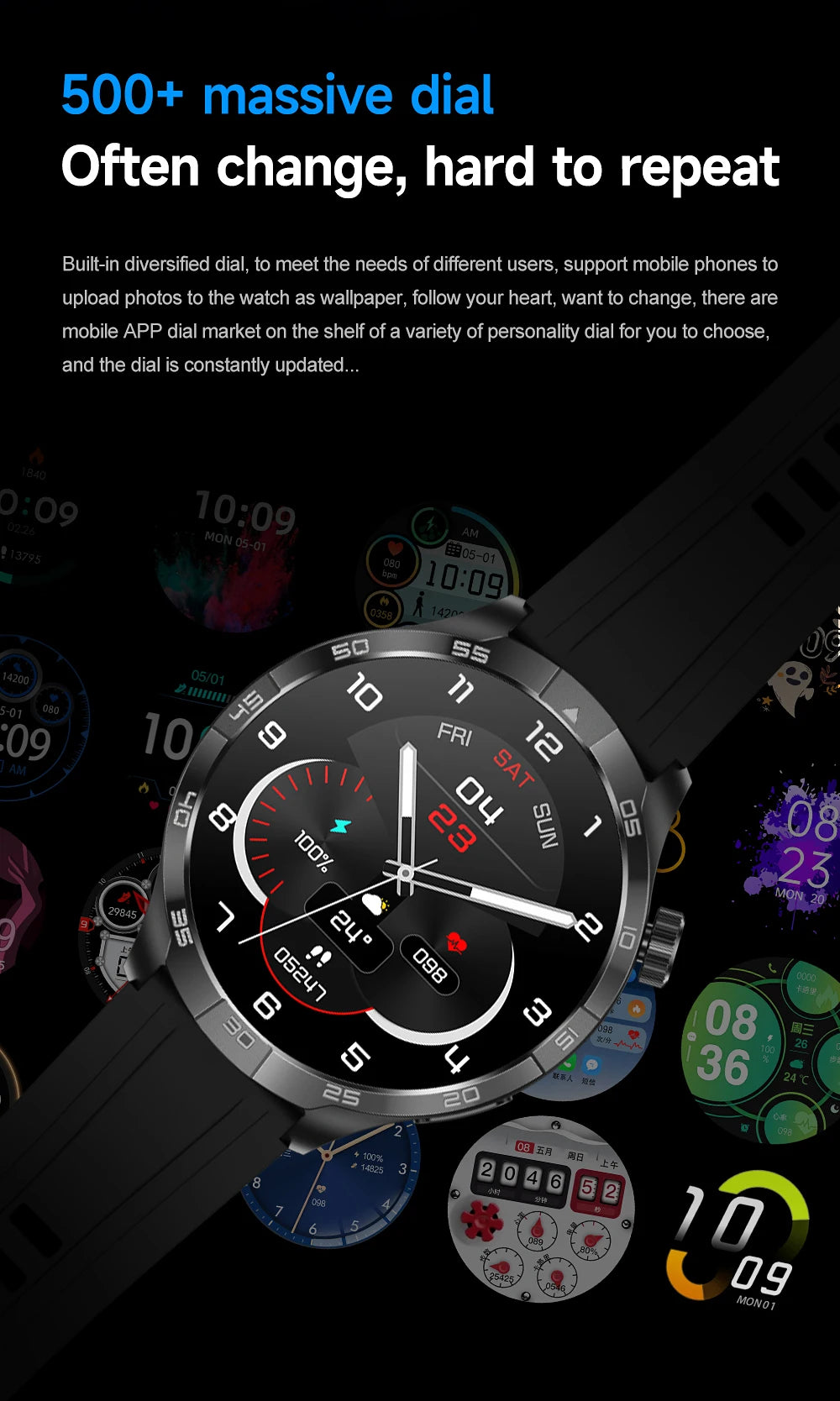 Smartwatch Deportivo con GPS y Brújula – AMOLED 1.85", NFC, IP68, Bluetooth 5.3, 14 Días de Batería