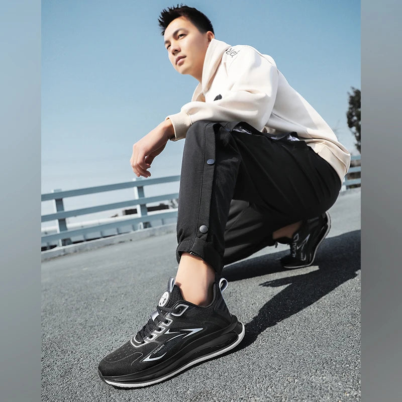 Zapatillas de deporte al aire libre para parejas, zapatos transpirables antideslizantes con amortiguación para correr en carretera, zapatos deportivos para correr para hombres, zapatos informales ligeros para hombres
