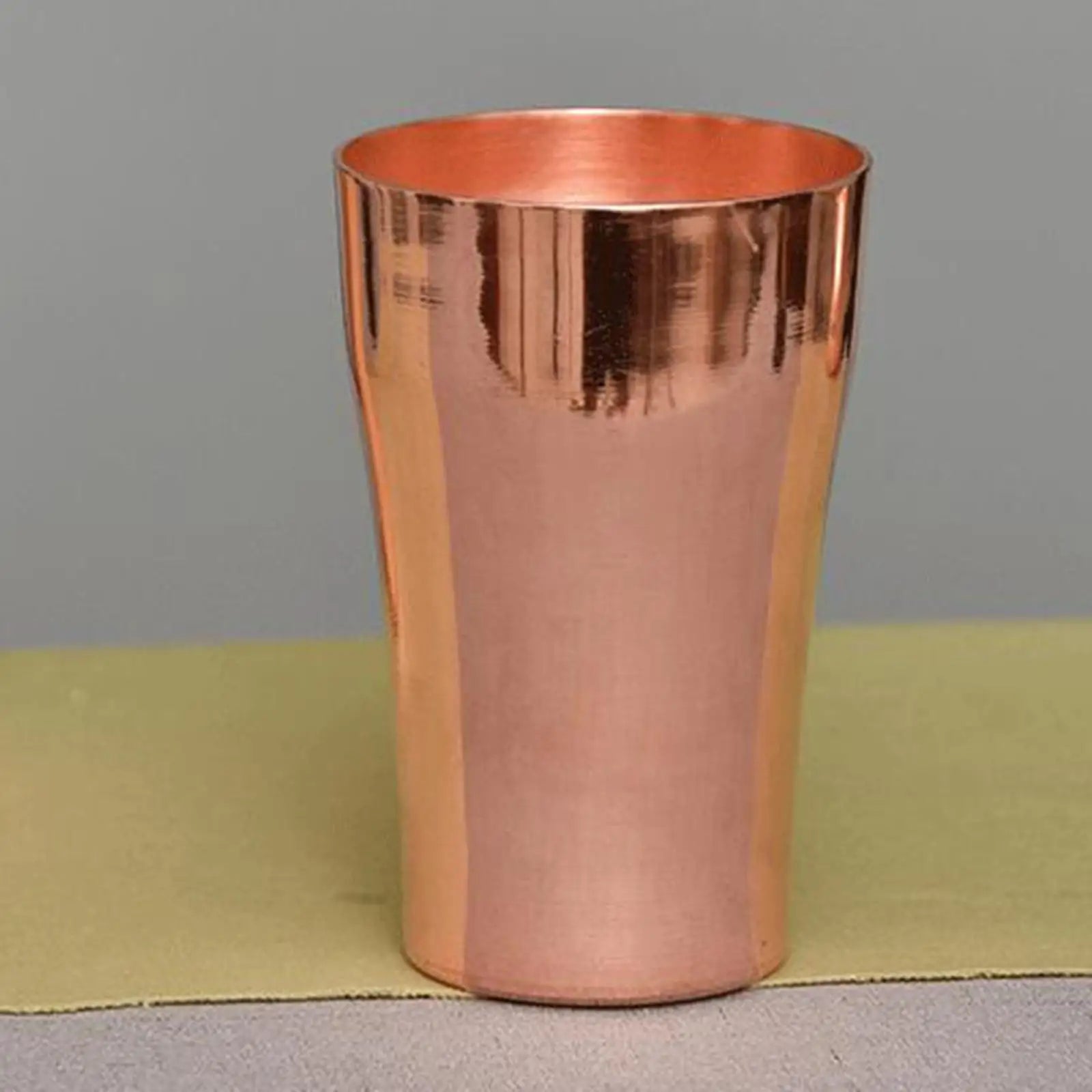 Taza de Cobre Puro de 400 ml, Taza de Café Hecha a Mano, Taza de Té Metálica con Hermoso Diseño para Oficina o Hogar