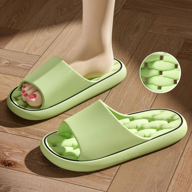 Zapatillas de casa para baño con fugas, zapatilla de ducha de secado rápido, chanclas de playa ligeras y con fugas, toboganes de natación para mujer