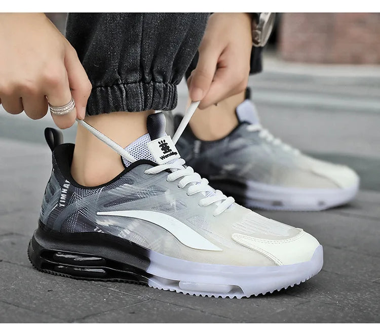 Zapatillas de deporte con cojín de aire para hombre y mujer, calzado deportivo ligero con suela de TPR, para correr, baloncesto y parejas, talla 36-47