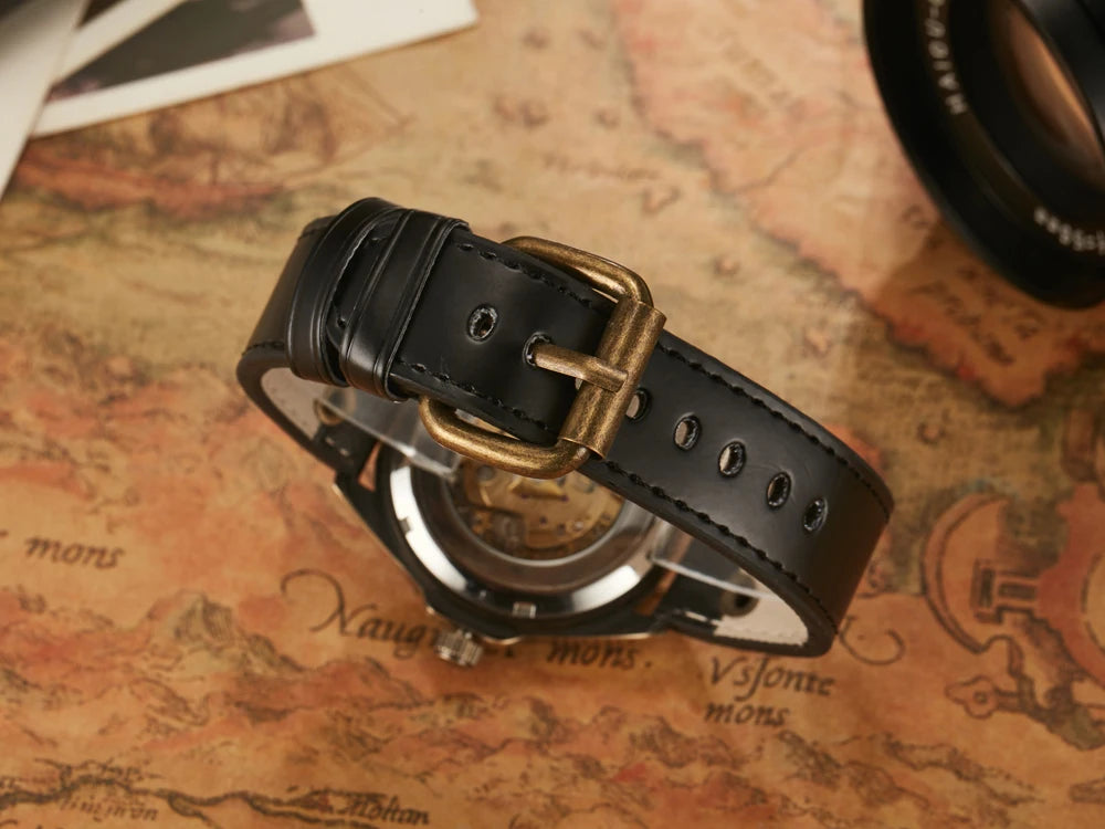 Relojes mecánicos automáticos para hombre, reloj de pulsera con esqueleto de Tourbillon, luminoso, de lujo