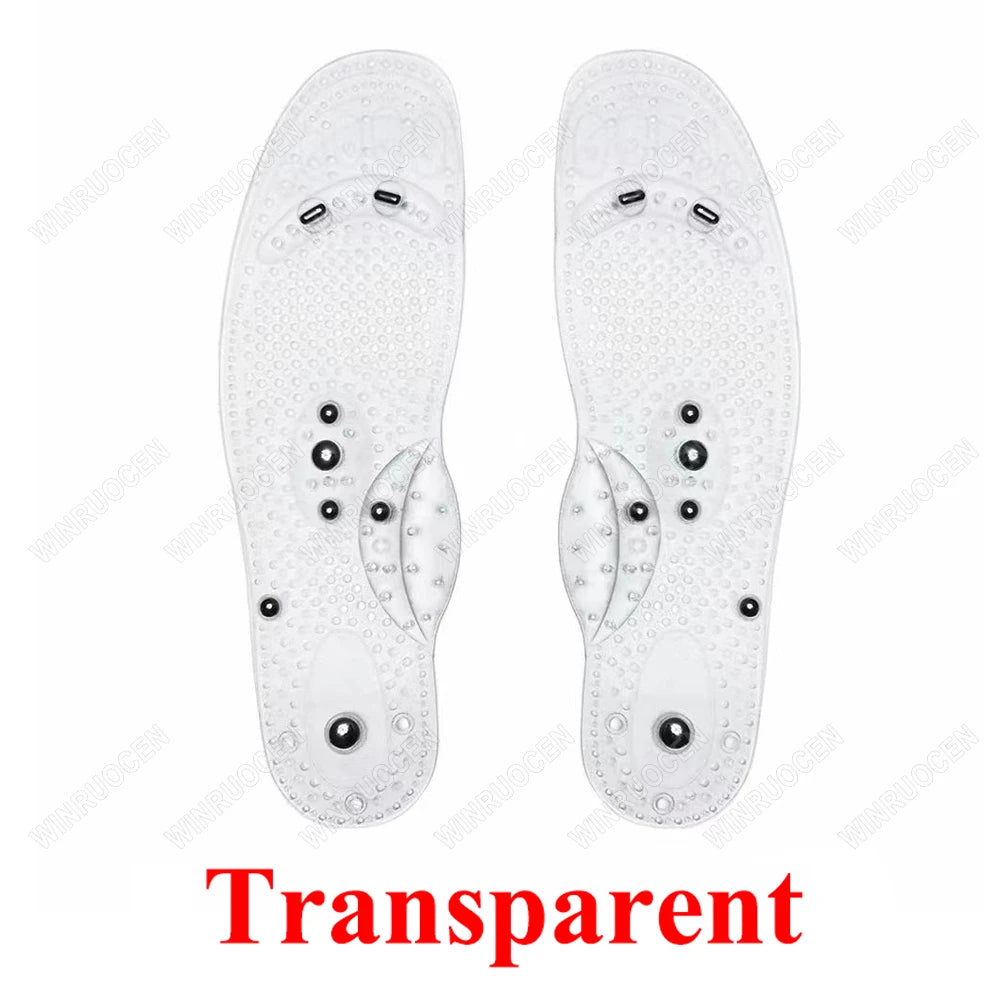 Plantillas de Acupresión para Terapia de Pies, Masaje Magnético de Silicona, Pérdida de Peso, Adelgazamiento, Alivio del Dolor, Duraderas, Transpirables, para Todos
